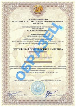 Сертификат соответствия аудитора Путилково Сертификат ГОСТ РВ 0015-002